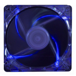 120mm Case Fan - XILENCE XPF120.TBL Fan, Blue LED, 120x120x25mm, 1400rpm, <21dBa, 68CFM, hydro bearing, Big 4Pin and 3Pin Molex, Black/Red
